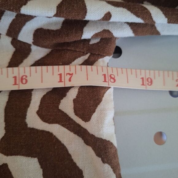 Ellen Tracy Womens Top Cold Shoulder Linen Animal Print Coastal Boho Chic Small - Picture 13 of 14